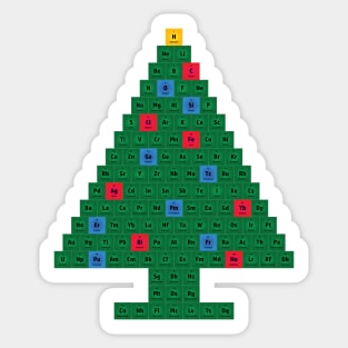 Chemistry Christmas Tree Periodic Table Sticker